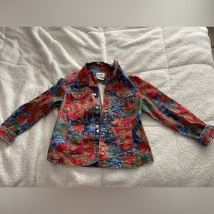 Women’s Rainbow Floral Jean jacket
